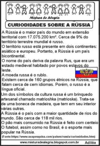 curiosidades sobre a Rússia copa mundial 2018 imprimir 206x300 - Copa do Mundo 2018: Textos para imprimir