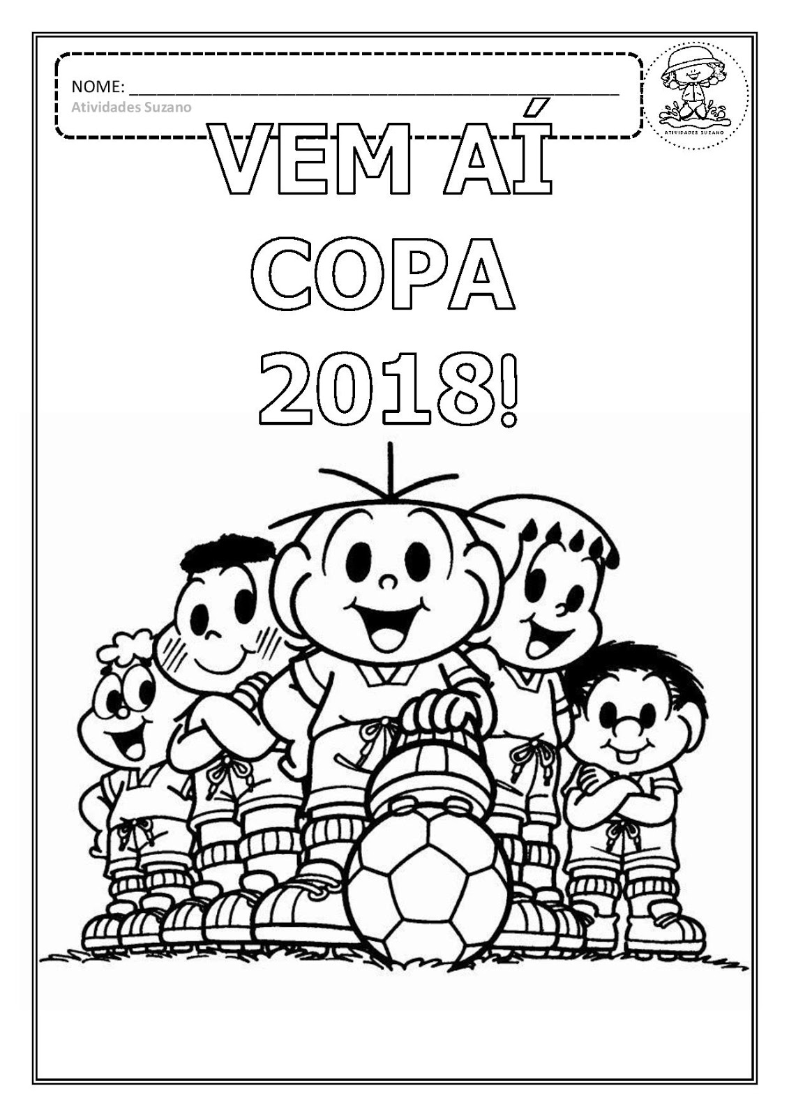 Muitos desenhos da Copa do Mundo para colorir, pintar, imprimir! - ESPAÇO  EDUCAR