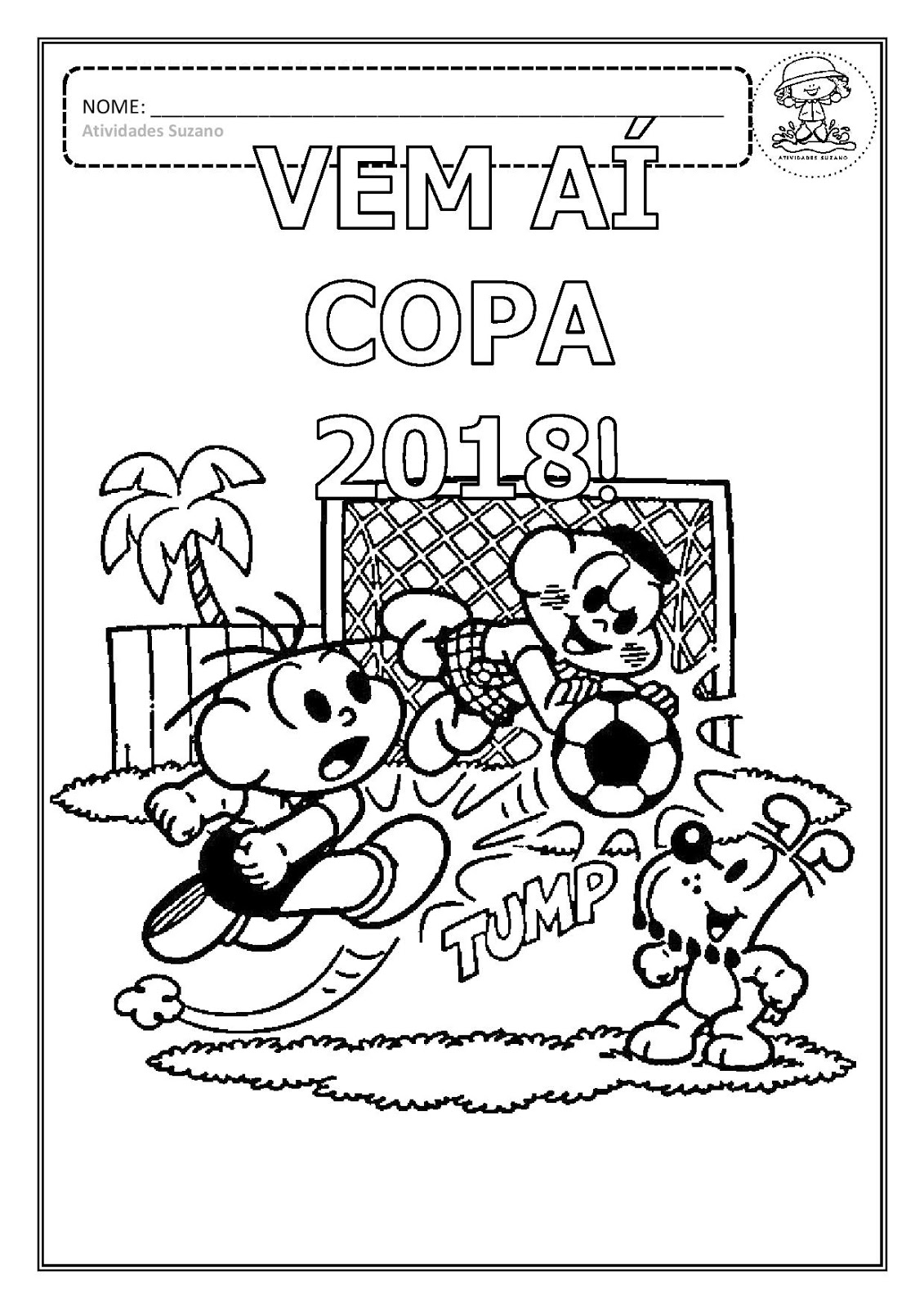 Muitos desenhos da Copa do Mundo para colorir, pintar, imprimir! - ESPAÇO  EDUCAR