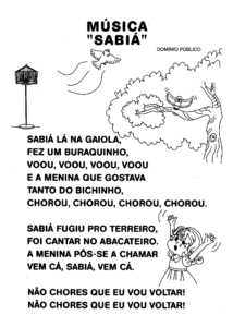 poema sabia 214x300 - Atividades para alfabetização: músicas e poemas com rimas