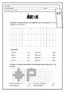 ÁREA page 002 212x300 - Diversas Atividades de Matemática para imprimir - Anos Iniciais