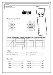 ÁREA page 003 212x300 - Diversas Atividades de Matemática para imprimir - Anos Iniciais