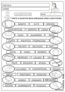 Atividades sobre Adjetivos 1 212x300 - Atividades sobre Adjetivos para imprimir