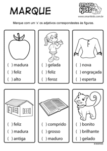 Atividades sobre Adjetivos 1 212x300 - Atividades sobre Adjetivos para imprimir
