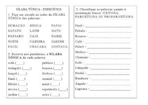 Atividades sobre Sílaba Tônica 11 300x212 - Atividades sobre Sílaba Tônica para imprimir