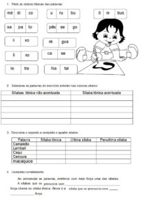 Atividades sobre Sílaba Tônica 2 205x300 - Atividades sobre Sílaba Tônica para imprimir