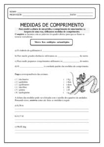 MEDIDAS DE COMPRIMENTO page 001 212x300 - Diversas Atividades de Matemática para imprimir - Anos Iniciais