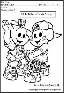 amigo 11 206x300 - Desenhos para colorir sobre o Dia do Amigo - 20 de Julho