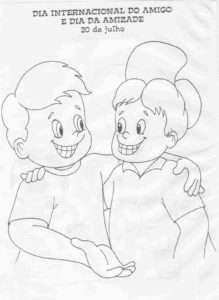 dia da amizade e do amigo 27 219x300 - Desenhos para colorir sobre o Dia do Amigo - 20 de Julho