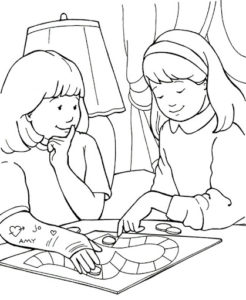 dia do amigo colorir 3 246x300 - Desenhos para colorir sobre o Dia do Amigo - 20 de Julho