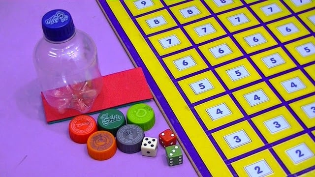 Jogos de sucata na sala de aula - Roletas da multiplicação!