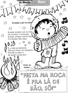 atividade com música festa junina