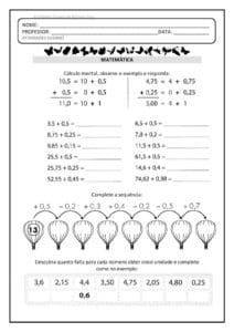 matematica 5º ano números decimais page 003 212x300 - Diversas Atividades de Matemática para imprimir - Anos Iniciais