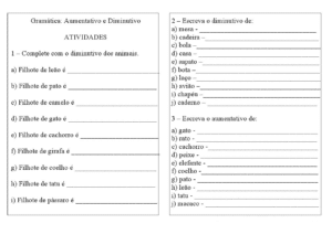 Atividades de Português 2° ano