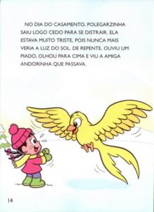 Polegarzinha 14 218x300 - História Infantil A Polegarzinha - Rosinha e Chico Bento