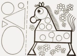 atividade educação infantil formas geométricas colorir animais 10 300x219 - Atividades com Formas Geométricas: Educação Infantil