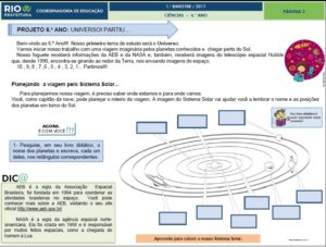 Atividades sobre o Sistema Solar