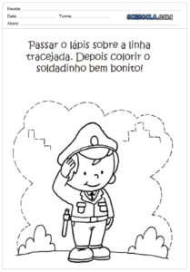 atividades para maternal dia do soldado desenho colorir 209x300 - Atividades para o Dia do Soldado - 25 de Agosto: Atividades para Maternal