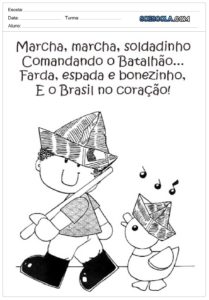 atividades para maternal dia do soldado marcha soldado desenho colorir 209x300 - Atividades para o Dia do Soldado - 25 de Agosto: Atividades para Maternal