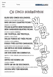 atividades para maternal dia do soldado os 5 soldadinhos 209x300 - Atividades para o Dia do Soldado - 25 de Agosto: Atividades para Maternal