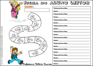 ficha aluno leitor 300x211 - Projeto sobre Leitura: Aluno leitor