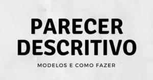 Parecer Descritivo - Sugestão de como realizar