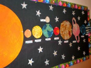 Solar System Bulletin Board Idea 300x225 - Trabalhando o Sistema Solar na Educação Infantil