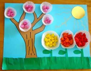 atividade primavera forminha doces flores lembrancinha educacao infantil 300x233 - Sugestão de Atividade para trabalhar as cores no Maternal