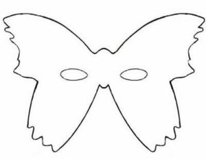 that costume girl butterfly mardi gras mask template 300x232 - Máscaras para o Carnaval - Ideias e Moldes